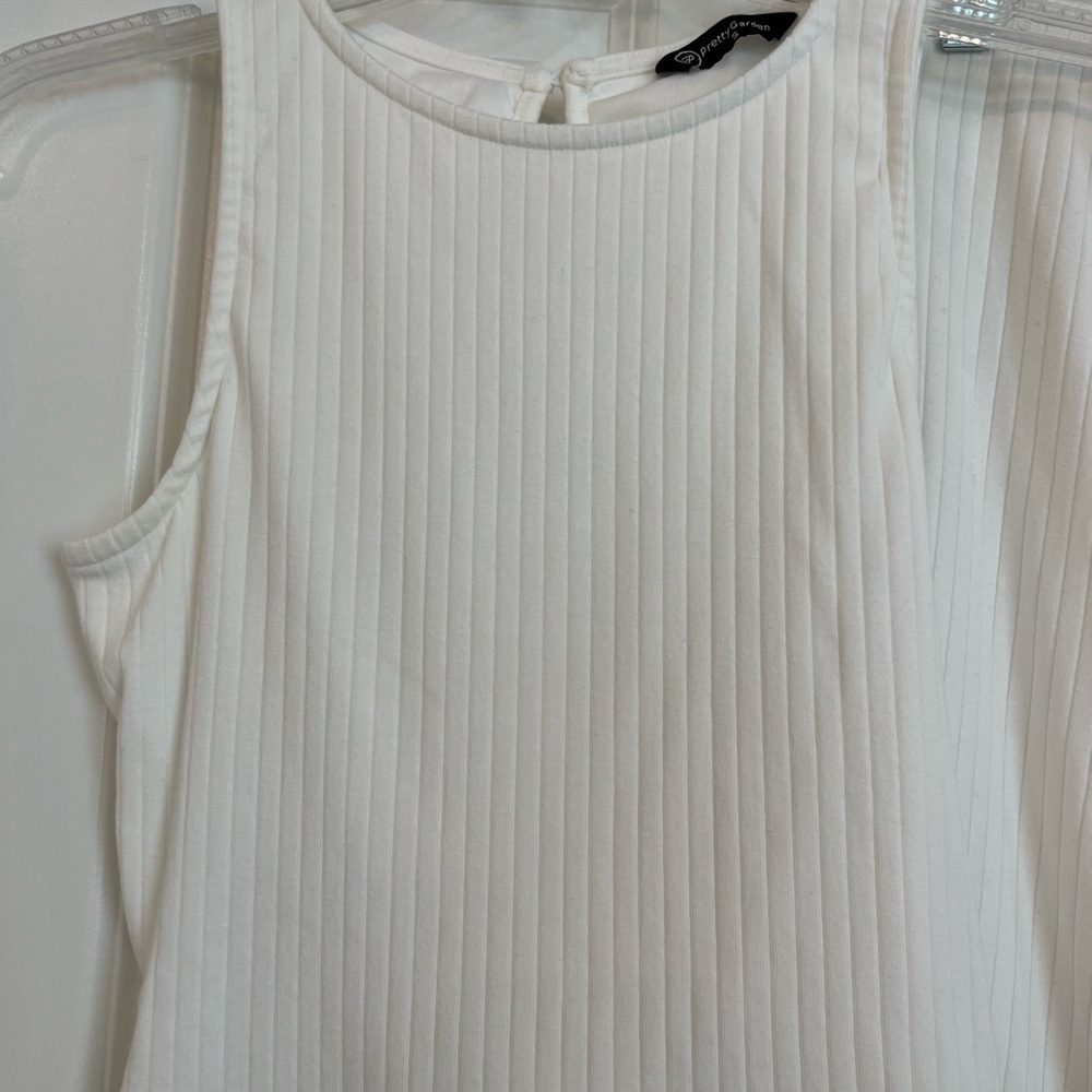 White Ribbed two piece set - Picture 4 of 11